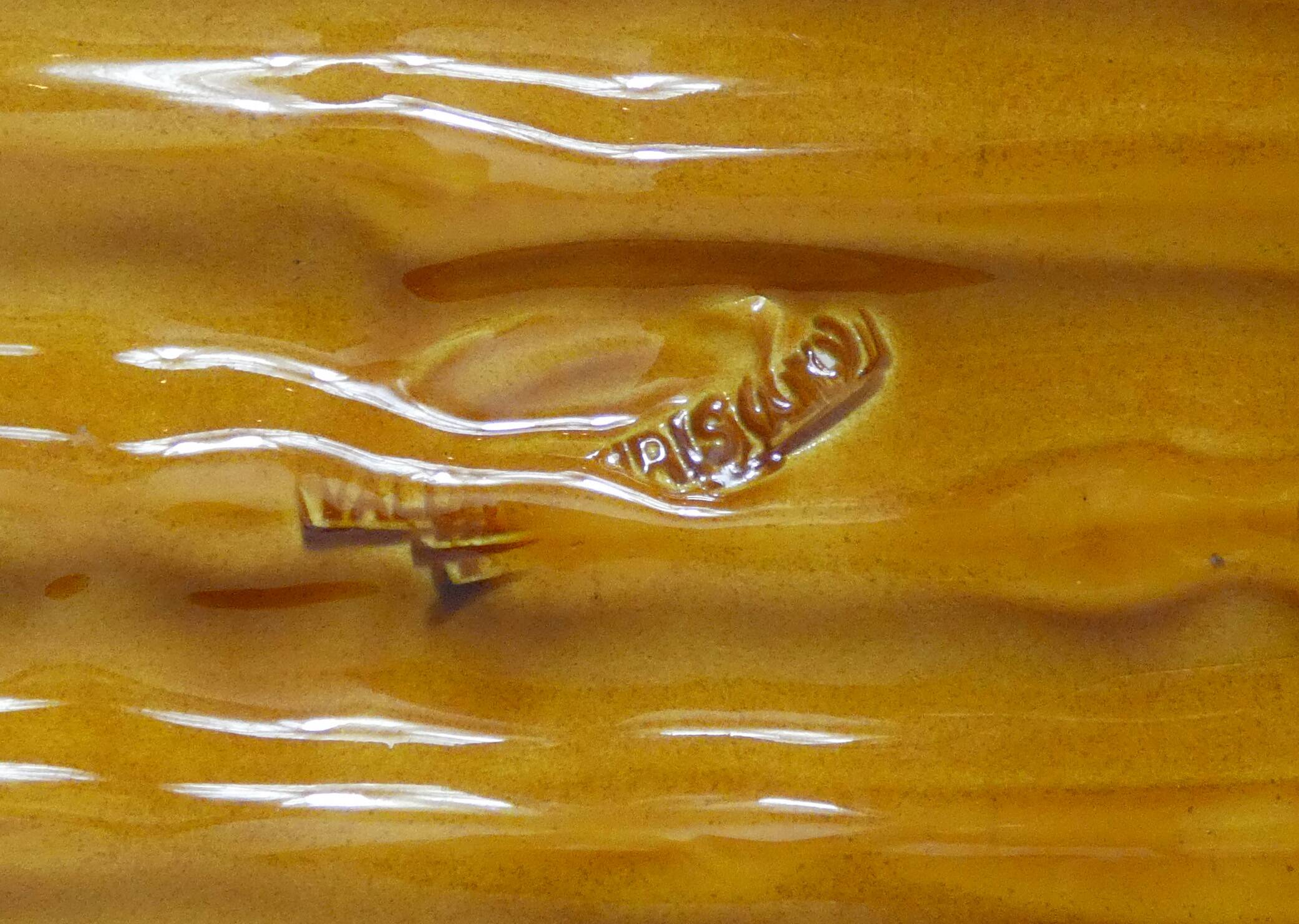 Vintage Vallauris barbotine cheese dish