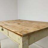 Early 20th century wooden work table or writing desk with original patina