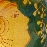 Ceramic lamp, vase and matching plate, Drimmer