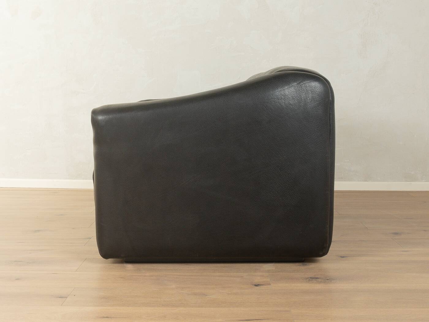 DS-47 three-seater sofa by de Sede, 1970s, black nappa leather