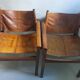 Pair of Michel Arnoult safari armchairs, Brazil 1960, rosewood and leather
