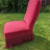 Fauteuil boudoir en velours