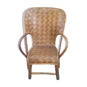 chaise enfant rotin vintage