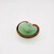 Miniature Vide-Poche Murano Sommerso Bullicante Green Pink Labelled 60s