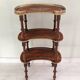 Antique guéridon with 3 levels in "bean" shape.