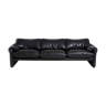 Maralunga leather sofa by Vico Magistretti for Cassina