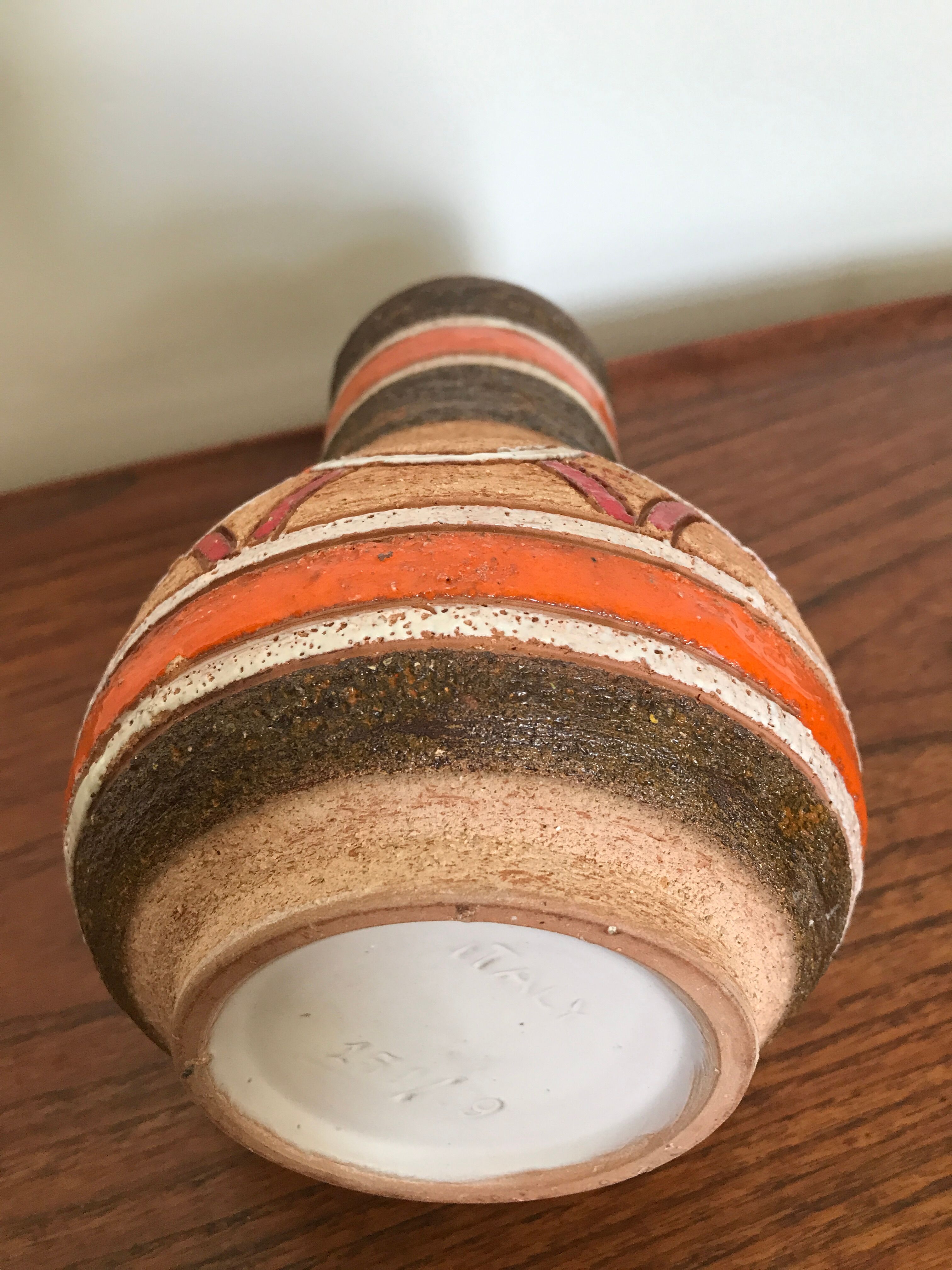 Glazed stoneware vase italy