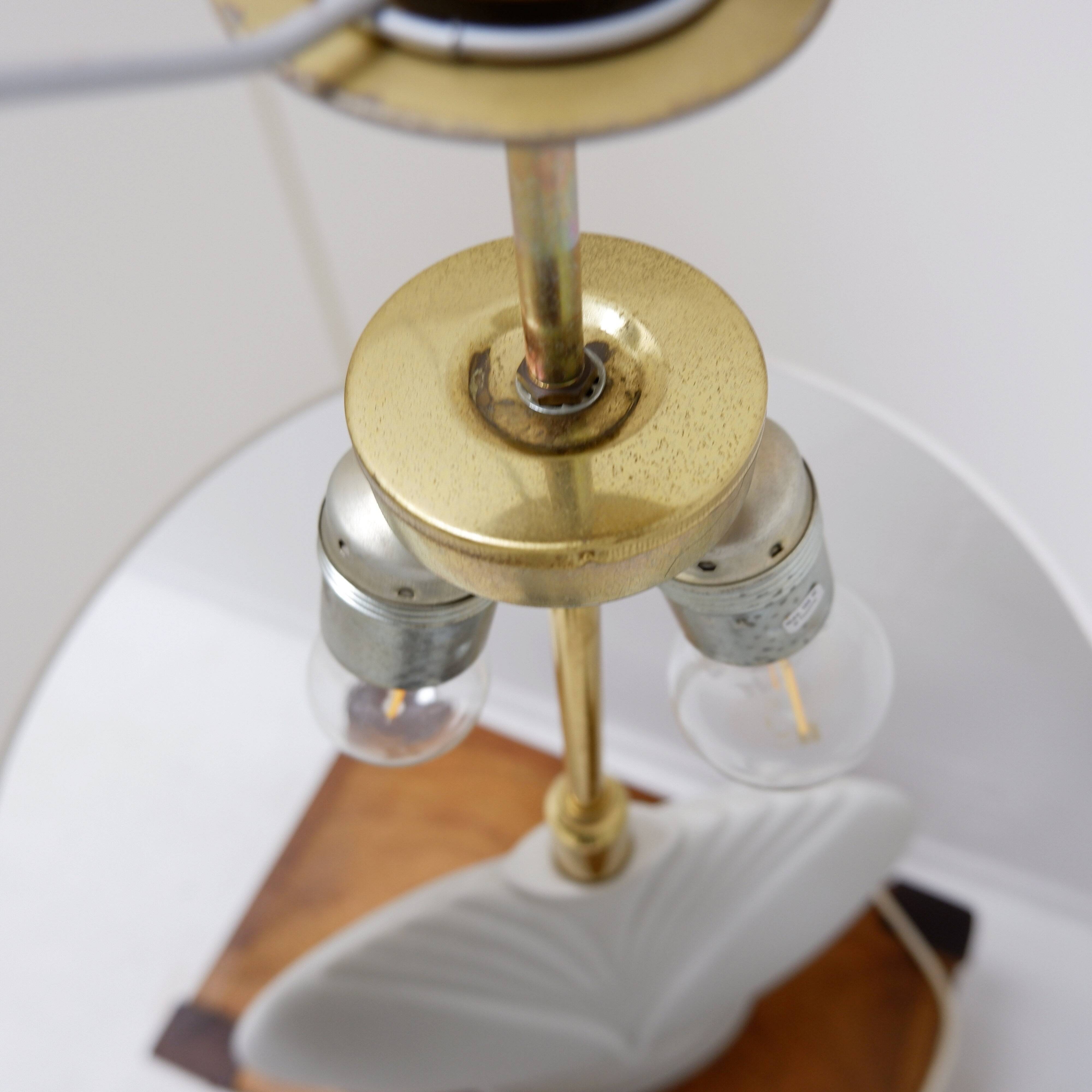 Large porcelain table lamp - 1980s