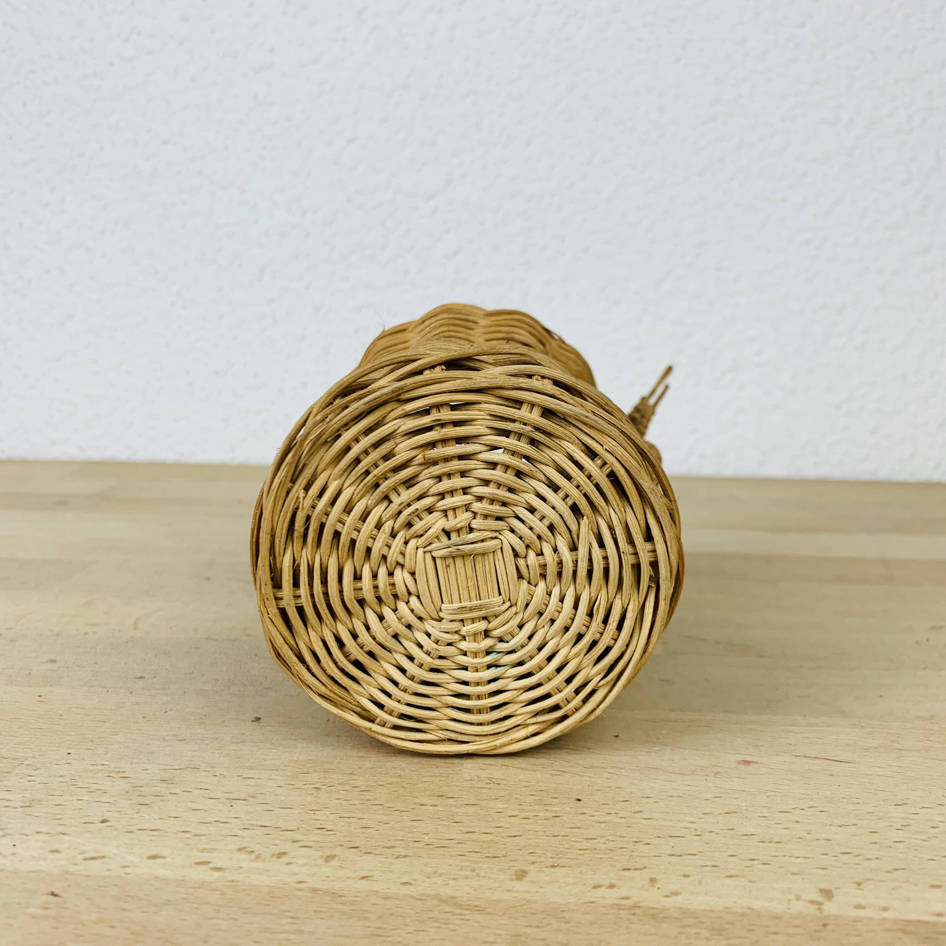 Pot à crayon hibou en osier