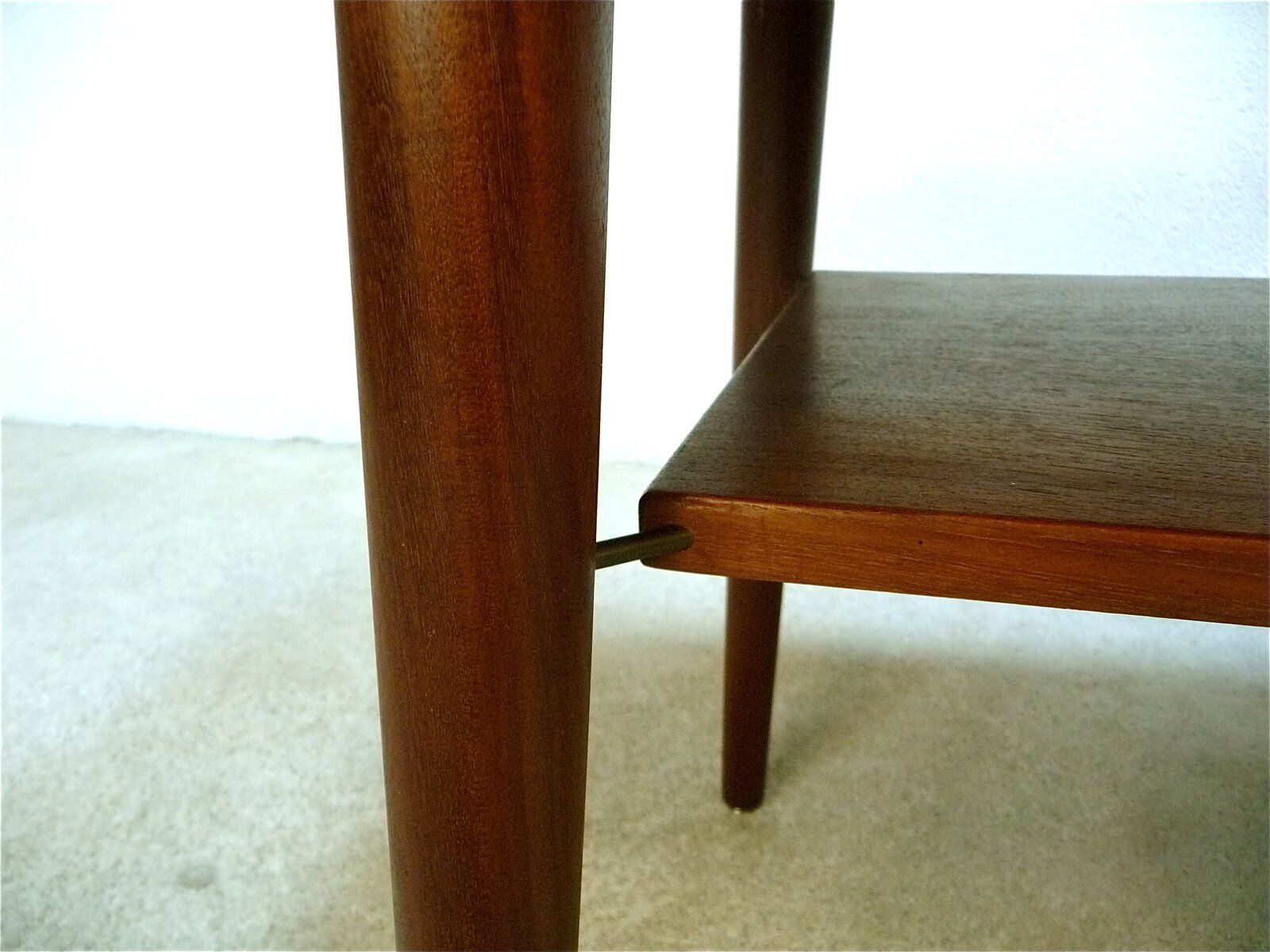 Curved Danish teak coffee table with additional shelf compartment, 1960s