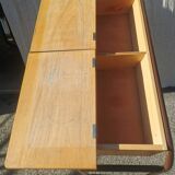 Vintage 2-seater desk with 2 leaves