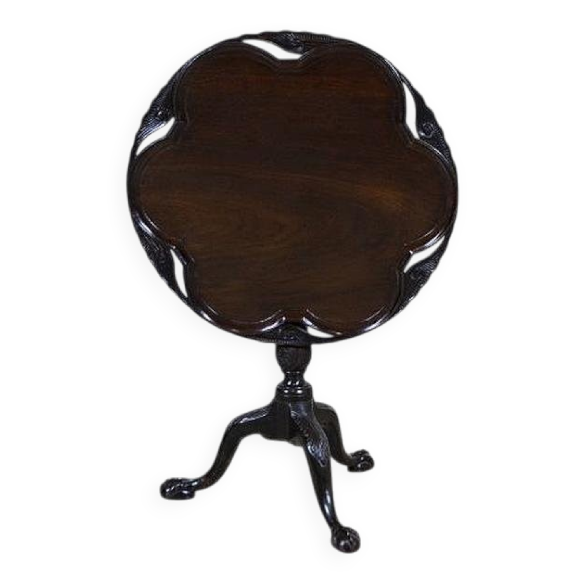 English Walnut Side Table with Tilted Top, 1890s