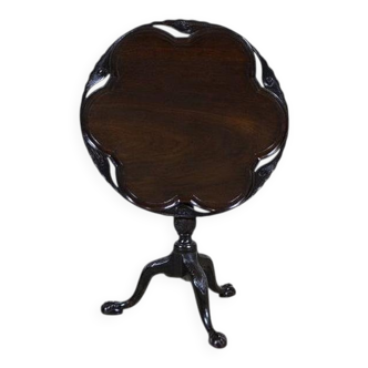 English Walnut Side Table with Tilted Top, 1890s