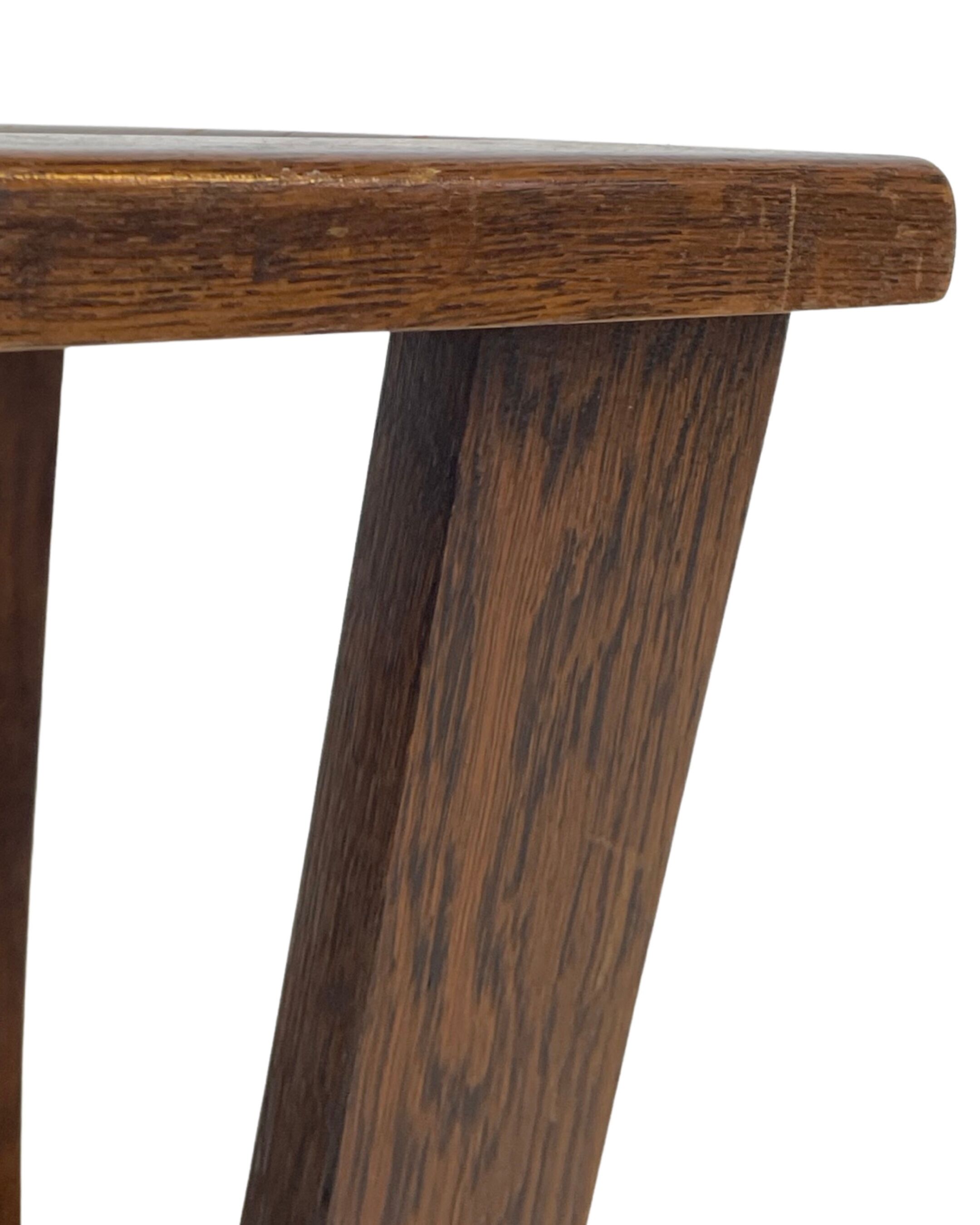 Brutalist design umbrella stand holder 60's wood