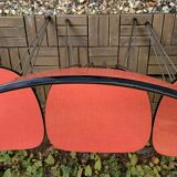 4 red Formica chairs with Eiffel legs 1950