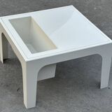Vintage table with magazine holder, 70s space age
