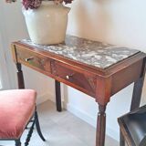 Art Deco Wooden and Marble Console Table
