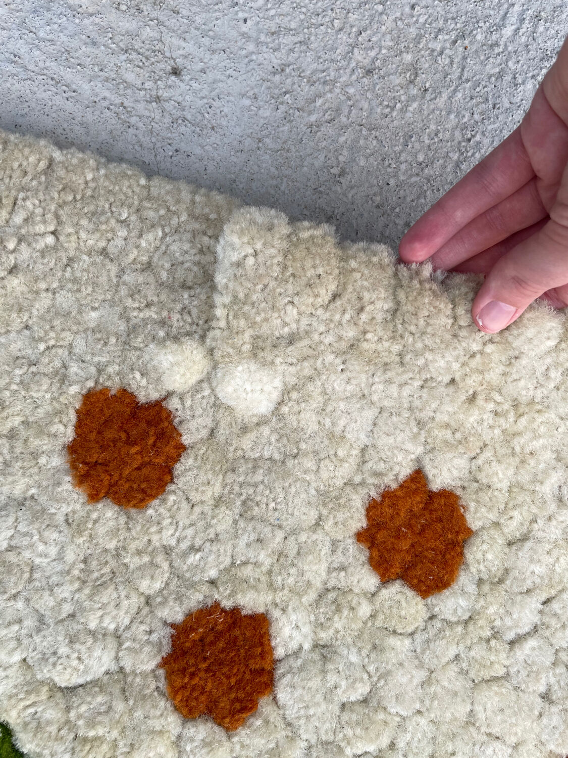 80s floral rug handmade tapitouf in pieces