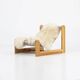 Sling chair in pine, canvas and sheepskin, 1970s