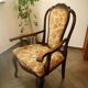 Antique Queen Anne Revival Carver Armchair with Floral Tapestry Upholstery