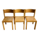 3 chaises scandinaves vintage en hêtre