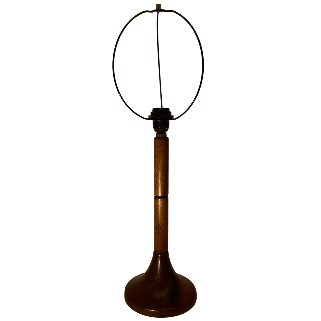 Lampe de table d’abat-jour de champignon en fausse toile de bambou, années 1960