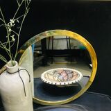 Round brass mirror 32 cm