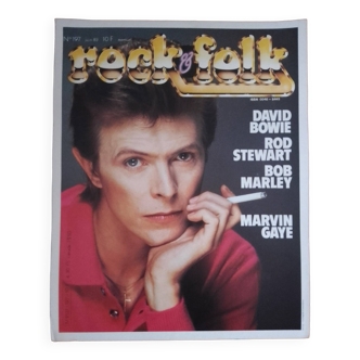 Affiche promotionnelle pour le magazine Rock&Folk : David Bowie