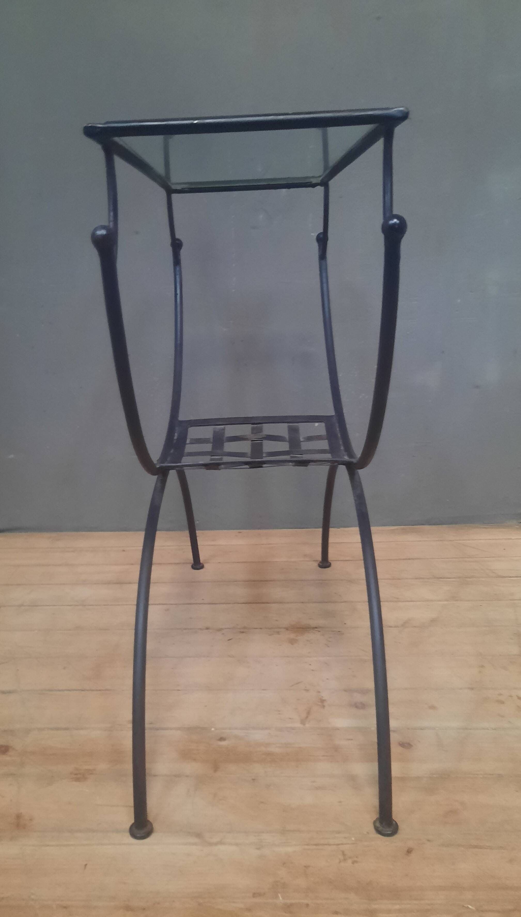 Metal and glass console