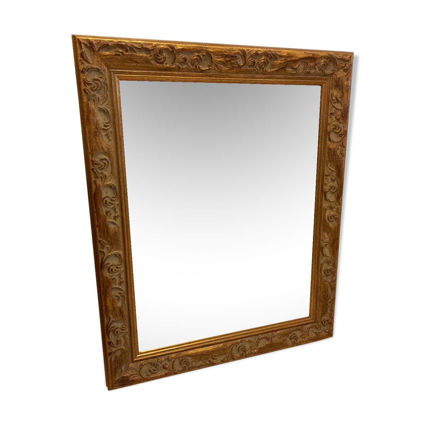 Golden mirror 50x63cm