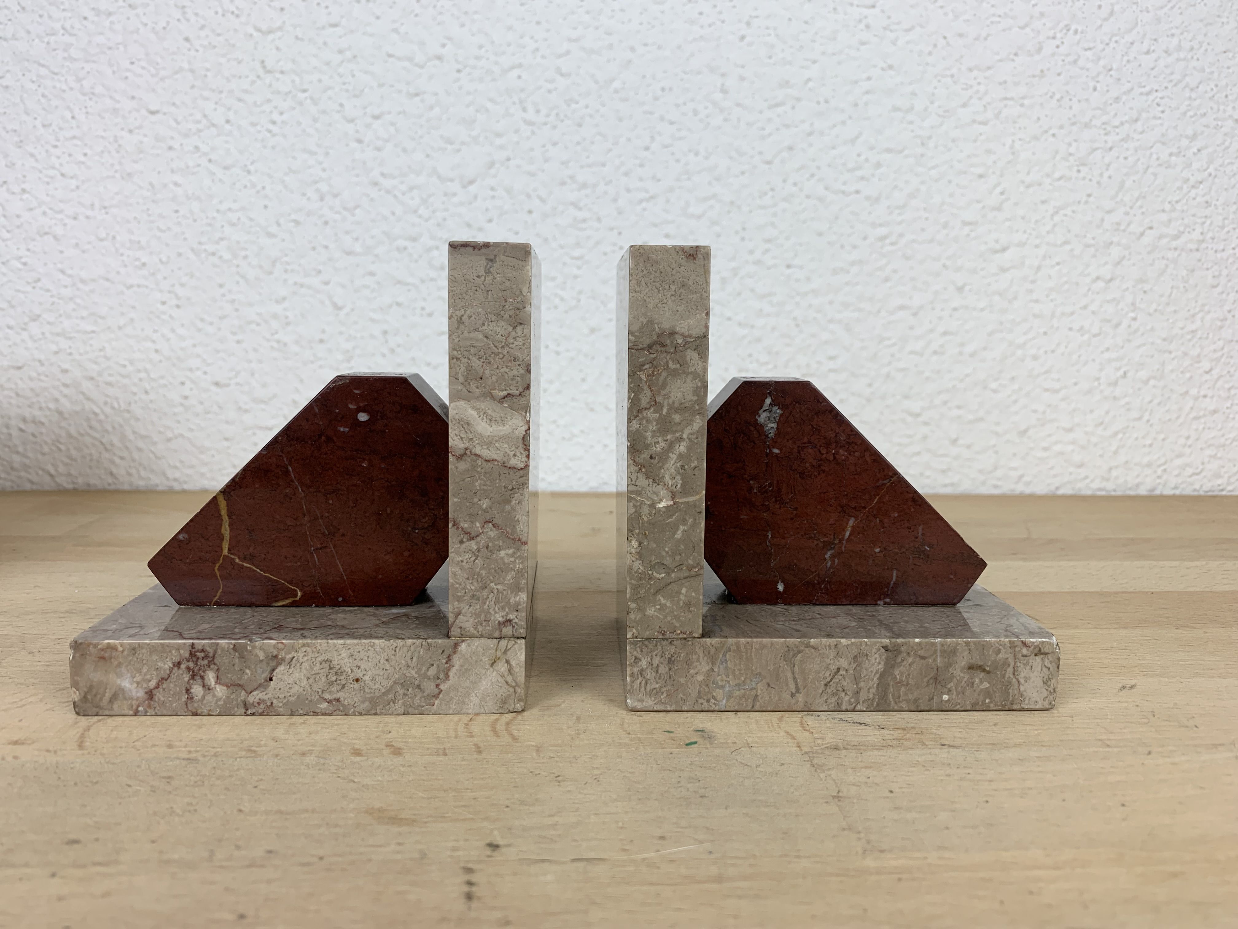 Pair of greenhouses geometric marble books art deco