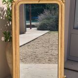 Napoleon iii mirror from the 19th century, large model, in gilded wood, height: 156 cm