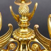 Flamboyant Pair of Candelabra/Chandeliers Solid Bronze Empire Style