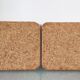 Pair of vintage botanical trivets in ceramic and cork – Yes