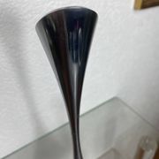 Paire de bougeoirs design en acier inoxydable