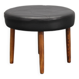 1960s Leather Danish Stool