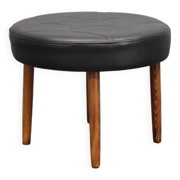 1960s Leather Danish Stool