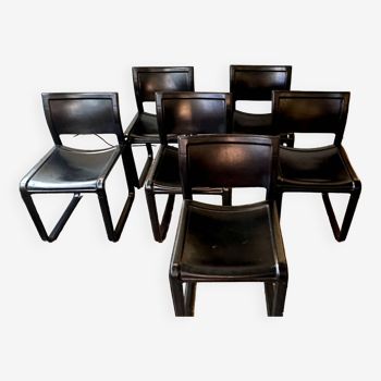 Italian leather chairs Matteo Grassi