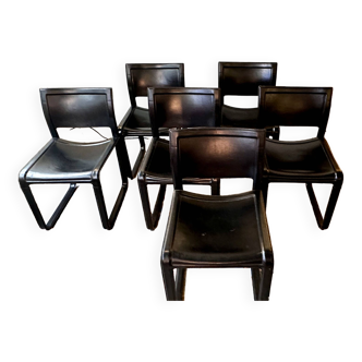 Italian leather chairs Matteo Grassi