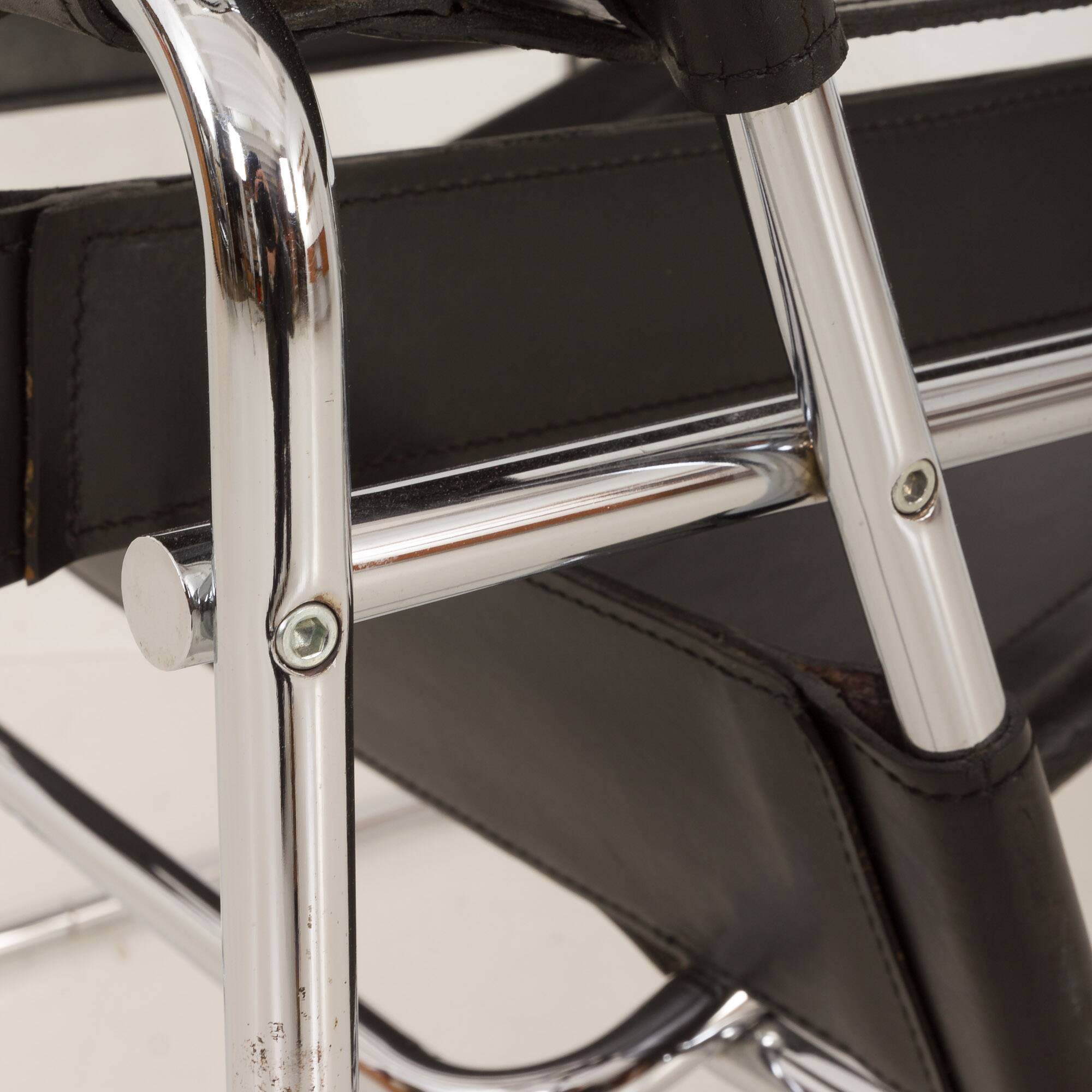 Pair of vintage Italian Wassily chairs by Gavina, 1960s.