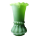 Large antique jade green opaline crystal vase, circa 1900-1930.