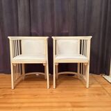 Pair of armchairs designed by Josef Hoffmann for Cabaret Fledermaus, Austri