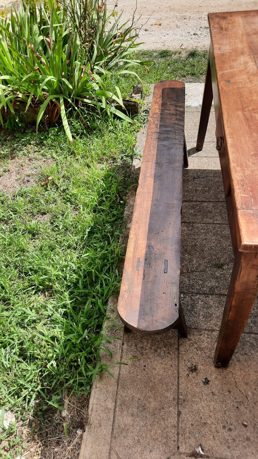 Farmhouse table and benches