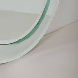 Large vintage mirror with double facet edge