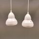 Two small ceramic hanging lights from Danish Søholm, estimated 1980s.