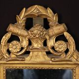 miroir louis XVI, bois doré à la feuille d'or, XVIIIeme siècle