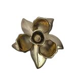 Vintage Brass Lotus Candlestick, 1970s