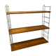 Étagère bois et métal doré