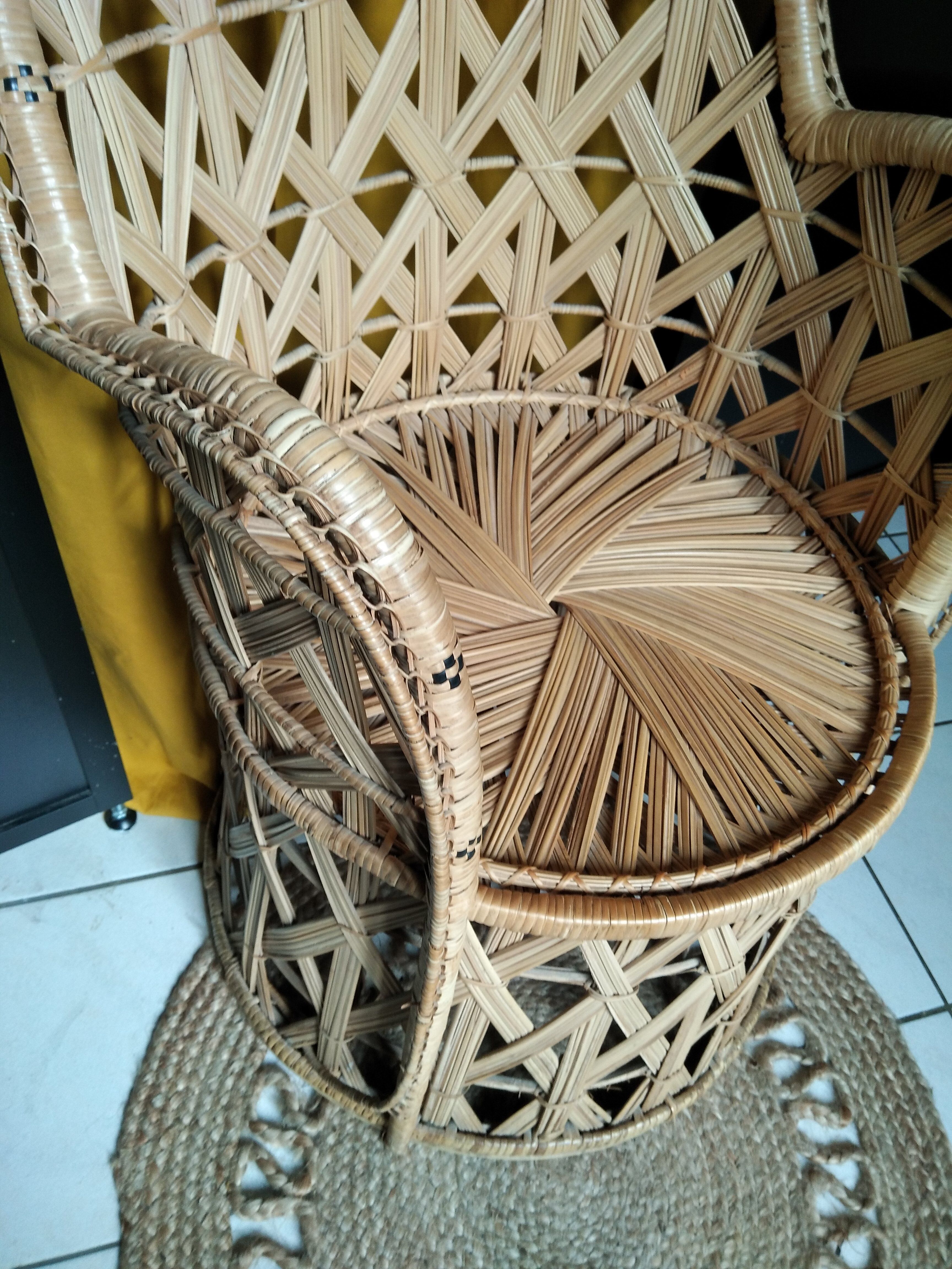 Rattan armchair