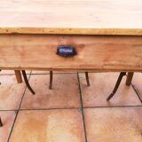 Farm table set 4/6 people and three bistro chairs